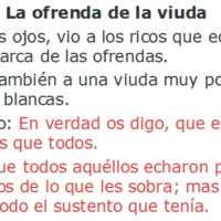 Lucas 21:1-4 La ofrenda de la viuda - Ruby Sáez Montoya