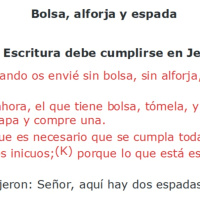 Lucas 22:35-38 Bolsa, alforja y espada - Ruby Sáez Montoya