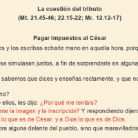 Lucas 20:19-26 La cuestión del tributo - Ruby Sáez Montoya