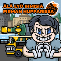 Älä lyö ihmisiä firman hupparissa