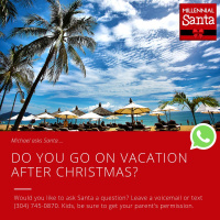 Do You Go On Vacation After Christmas? (Text from Michael)