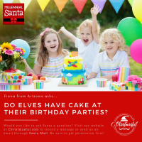 Do elves have cake at their birthday parties? (Fiona from Arizona)