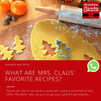 What Are Mrs. Claus Favorite Recipes? (Email from Annabella)