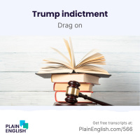 What to know about Trumps indictment | Learn English phrasal verb drag on