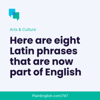Latin phrases that are part of English