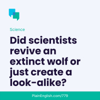 Did an extinct wolf really come back?
