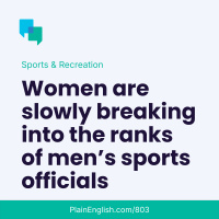 Women are making inroads into officiating men’s sports