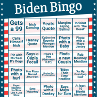 Biden Bingo: How You Can Play Along With The US Presidents Visit