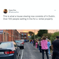 100 People Queue For A Room In Dublin