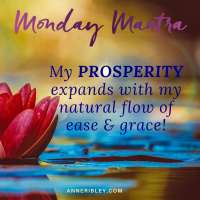 MONDAY MANTRA: My PROSPERITY expands with my natural flow of ease  grace!