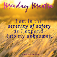 MONDAY MANTRA: I am in the Serenity of Safety.