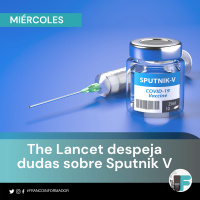 THE LANCET DESPEJA DUDAS SOBRE SPUTNIK V.