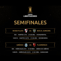 River-Boca, el clásico en semifinales de la Libertadores.