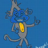 Guy the monkey by Mark Antony Raines aka Ghostman