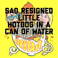Sad Resigned Little Hotdog in a Can of Water