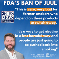Yaël Ossowski on CBS News Radio on the FDAs Ban of Juul Products