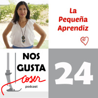 Cosiendo vestido rojo con La pequeña Aprendiz