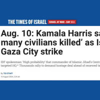Harris Says Far Too Many Civilians Have Been Killed In Genocide She Supports