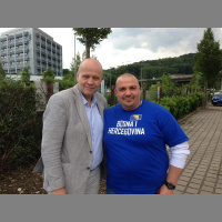 Stepan Brekalo bringing Gods love to Bosnian Flood Victima