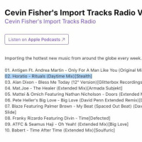 Cevin Fishers Import Tracks Radio Vol.155 playing HORATIO - DAYTIME