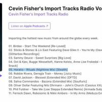 CEVIN FISHER PLAYING HORATIO - NIGHTIME IMPORT RADIO 154