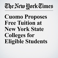 Cuomo Proposes Free Tuition at New York State Colleges for Eligible Students Audiobook by Jesse Mckinley