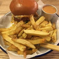 Honest Burger and a big ol Steam Train