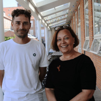 ‘Når ildsjæle mødes: Suzanne Potts og Matias Møllenbach.