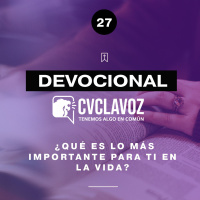 27: ¿Qué es lo más importante para ti en la vida?