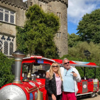 Taking a train tour around Malahide