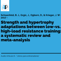 Adaptaciones de fuerza e hipertrofia entre el entrenamiento de fuerza con baja o alta carga - AudioArticulo8