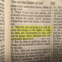 TRP 4: My Special Revelation Experienced. 1 Corinthians 2:14