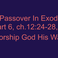 TRP 33: The Passover In Exodus Part 6, ch.12:24-28, Worship God His Way