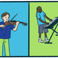 Viola vs. Keyboard: a musical debate
