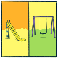 Slides vs. Swings: a playground debate
