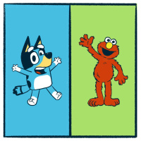 Bluey vs. Elmo: a lovable debate