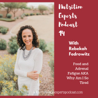 Nutrition Experts Podcast Episode 14 Food and Adrenal Fatigue AKA Why Am I So Tired with Rebekah Fedrowitz