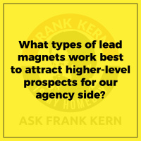 What types of lead magnets work best to attract higher-level prospects for our agency side?