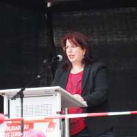 1. Mai 2021 Sindelfingen DGB Kundgebung Rede der GEW Landesvorsitzenden in Baden-Württemberg Monika Stein