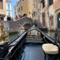 A Gondola Boat Ride in Venice (Venezia) Italy