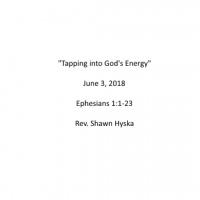 Sermon - June 3, 2018 Tapping into Gods Energy - Ephesians Part 1