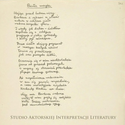 Studio Aktorskiej Interpretacji Literatury