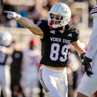 Weber State football receiver and kick returner Noah Kjar