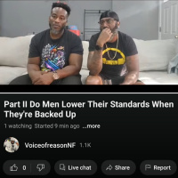 Part II Do Men Lower Their Standards When Theyre Backed Up