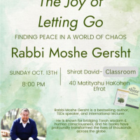 Moshe Gersht x Shirat David x The Joy of Letting Go x Erev Sukkot 5785 x Unity Inspires Projects!