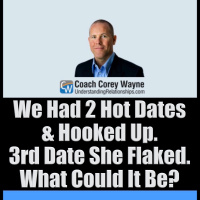 We Had 2 Hot Dates amp Hooked Up. 3rd Date She Flaked. What Could It Be?
