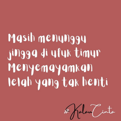 #kalaucinta