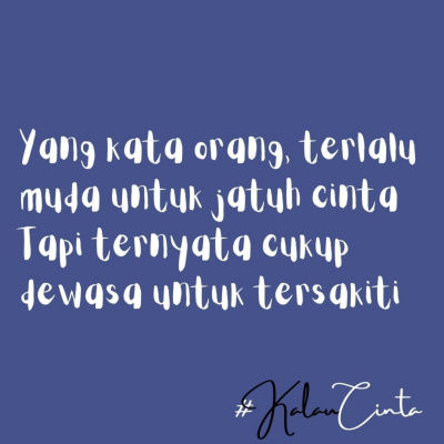 #kalaucinta