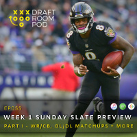 EP055 | Week 1 Sunday Slate Preview (Part I) - WR/CB Matchups, OL/DL Matchups + More | 2019 Fantasy Football
