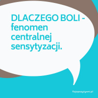 DLACZEGO BOLI - fenomen centralnej sensytyzacji. podcast o fizjoterapii
